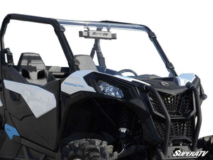 SuperATV full windshield on a Can-Am Maverick Trail, front view
