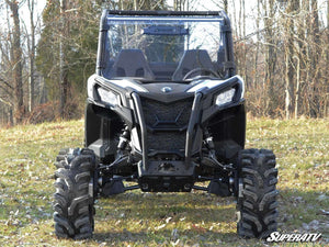 SuperATV full windshield on a Can-Am Maverick Trail, angle view