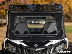SuperATV glass windshield on a Can-Am Maverick, side view
