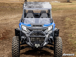 SuperATV half windshield on a Can-Am Commander, angle view