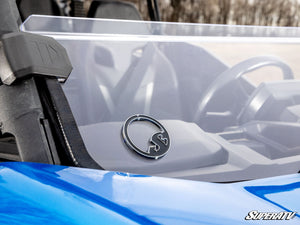 SuperATV half windshield on a Can-Am Commander, mounted view