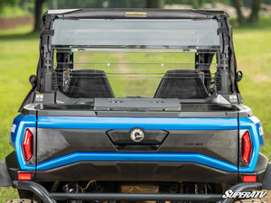 SuperATV rear windshield on a Can-Am Commander MAX, side view