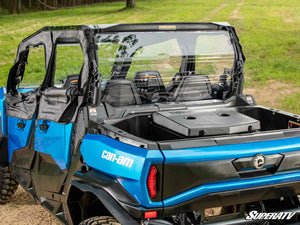 SuperATV rear windshield on a Can-Am Commander MAX, cab view