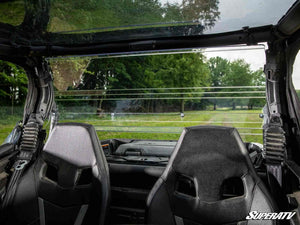 SuperATV rear windshield on a Can-Am Commander MAX, mounted view