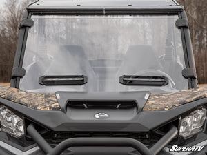 SuperATV vented full windshield on a Can-Am Commander, detail view