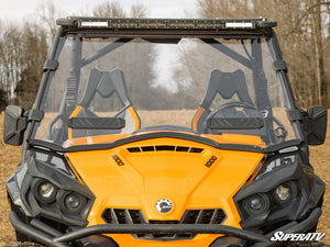 SuperATV vented full windshield on a Can-Am Commander, interior view