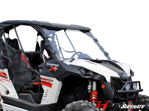 SuperATV full windshield on a 2013-2018 Can-Am Maverick, front view