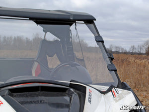 SuperATV full windshield on a 2013-2018 Can-Am Maverick, side view