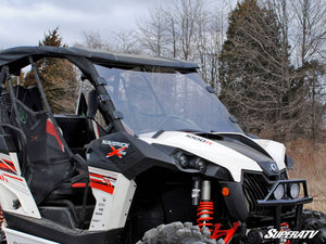 SuperATV full windshield on a 2013-2018 Can-Am Maverick, cab view