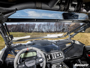 SuperATV flip windshield on a Can-Am Maverick R, profile view