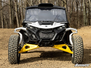 SuperATV full windshield on a Can-Am Maverick R, side view