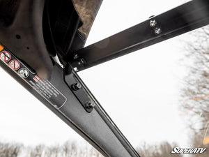 SuperATV full windshield on a Can-Am Maverick R, profile view