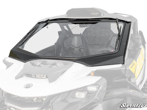 SuperATV glass windshield on a Can-Am Maverick R, front view