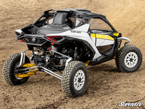 SuperATV rear windshield on a Can-Am Maverick R, side view