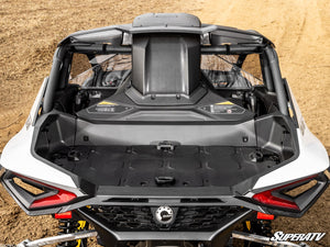 SuperATV rear windshield on a Can-Am Maverick R, cab view