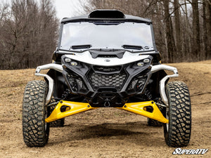 SuperATV vented full windshield on a Can-Am Maverick R, side view