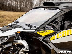 SuperATV vented full windshield on a Can-Am Maverick R, alternate angle
