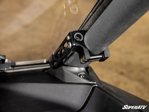 SuperATV vented full windshield on a Can-Am Maverick R, top view