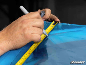 SuperATV custom cage windshield kit for a Can-Am Maverick X3, alternate angle
