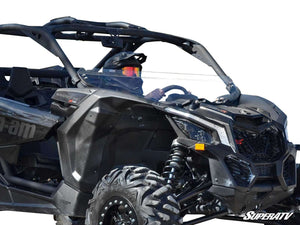 SuperATV half windshield on a Can-Am Maverick X3, front view