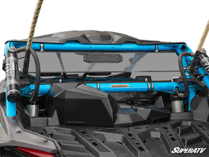 SuperATV rear vented windshield on a Can-Am Maverick X3, front view