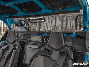 SuperATV rear vented windshield on a Can-Am Maverick X3, detail view
