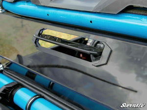 SuperATV rear vented windshield on a Can-Am Maverick X3, alternate angle