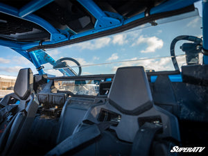 SuperATV rear windshield on a Can-Am Maverick X3, side view