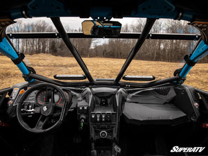 SuperATV vented full windshield on a Can-Am Maverick X3, hardware detail