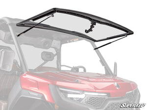 SuperATV flip windshield on a CFMOTO U10 Pro, front view