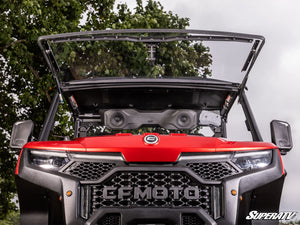 SuperATV flip windshield on a CFMOTO U10 Pro, cab view