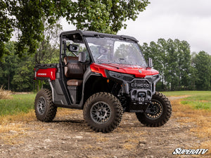 SuperATV flip windshield on a CFMOTO U10 Pro, alternate angle