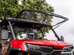 SuperATV flip windshield on a CFMOTO U10 Pro, profile view