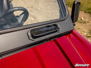 SuperATV glass windshield on a CFMOTO U10 Pro, cab view