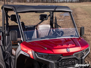 SuperATV half windshield on a CFMOTO U10 Pro, side view