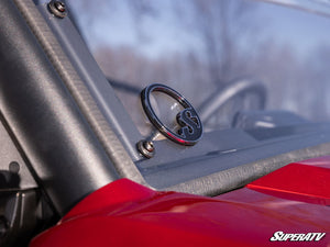 SuperATV half windshield on a CFMOTO U10 Pro, cab view