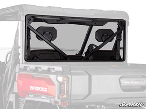SuperATV rear windshield on a CFMOTO U10 Pro, front view