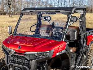 SuperATV full windshield on a CFMOTO U10 Pro, mounted view