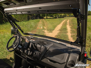 SuperATV flip windshield on a CFMOTO UForce 1000, mounted view