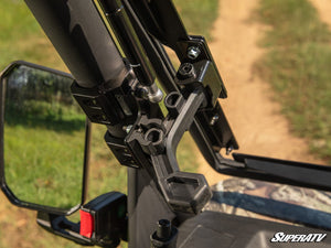 SuperATV flip windshield on a CFMOTO UForce 1000, hardware detail