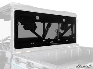 SuperATV glass sliding rear windshield on a CFMOTO UForce 1000, front view