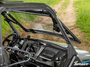 SuperATV MaxDrive power flip windshield on a CFMOTO UForce 1000, alternate angle