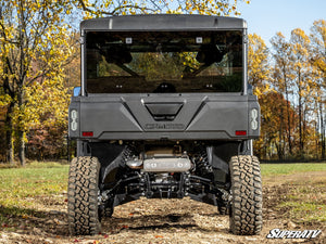 SuperATV rear glass windshield on a CFMOTO UForce 1000, angle view