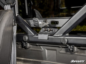 SuperATV rear glass windshield on a CFMOTO UForce 1000, detail view