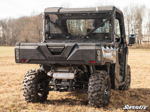 SuperATV rear windshield on a CFMOTO UForce 1000, angle view
