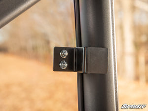 SuperATV rear windshield on a CFMOTO UForce 1000, detail view