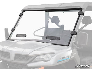 SuperATV vented full windshield on a CFMOTO UForce 1000, front view