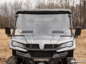 SuperATV vented full windshield on a CFMOTO UForce 1000, angle view