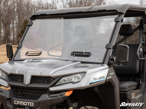 SuperATV vented full windshield on a CFMOTO UForce 1000, cab view