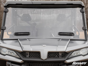 SuperATV vented full windshield on a CFMOTO UForce 1000, detail view